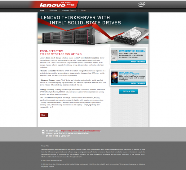 Intel - Lenovo Microsite